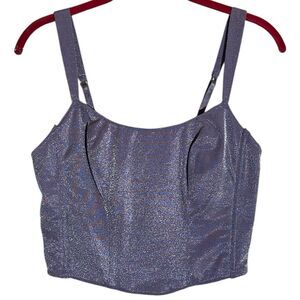 Victoria’s Secret Gold Label Purple Shimmer Corset Vintage 90’s Size 36 (L)